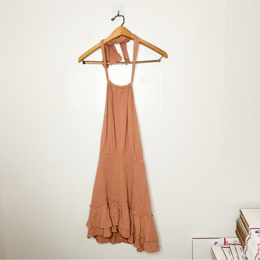 Mable Halter Mini Dress Ruffle Hem‎ Medium M - Picture 5 of 8